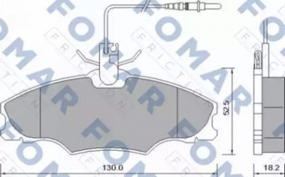 FOMAR FRICTION fo637381 -  Комплект тормозных колодок, дисковый тормоз